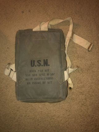 U.  S.  N.  Ww2 Back Pad Kit Nav Aer Spec.  M - 592