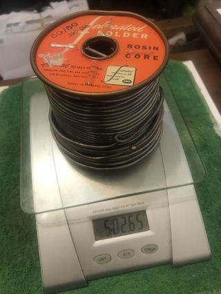Vintage Federated 50/50 Rosin Core Solder.  125 Dia.  5.  2 Pounds