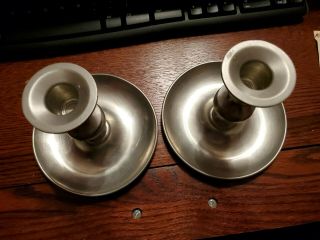 2 Woodbury Pewters Candle Holders