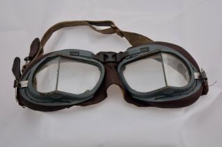 WW2 RAF Mark 8 Flight Goggles Clear Lenses 2