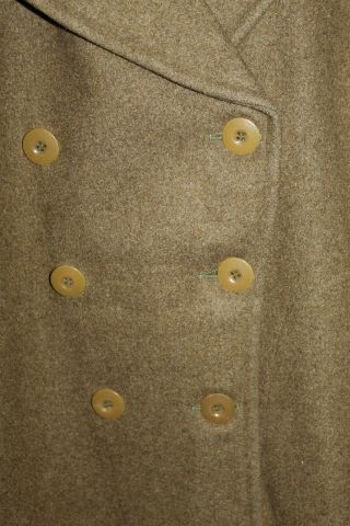 Early WW2 U.  S.  Army OD Wool Overcoat,  1942 d.  Named to Officer 3