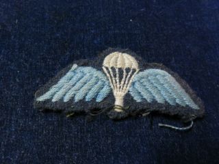 Scarce Orig Ww2 " Raf " Cloth Jump Wing " Airborne - Paratrooper " Royal Air Force