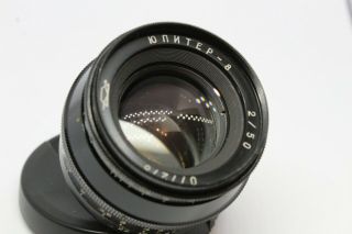Vintage Ussr Lens Jupiter - 8 Black 50mm F2 M39 077278