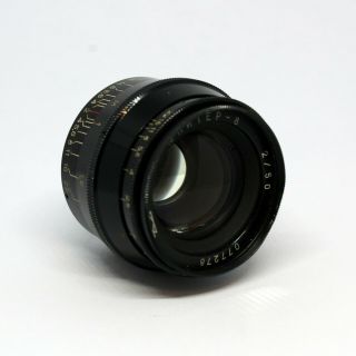 Vintage USSR lens Jupiter - 8 Black 50mm f2 M39 077278 2