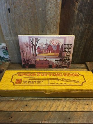 Vintage Rug Crafters Speed Tufting Tool With Book