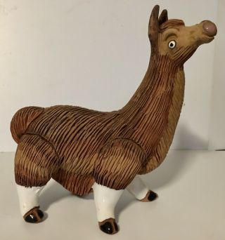 Vintage Casals Peru Hand Made Pottery Clay Llama Alpaca Rare Figurine
