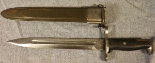Wwii Us Ufh Union Fork & Hoe U.  F.  H.  U.  S.  M1 Garand Rifle Bayonet Knife & Sheath
