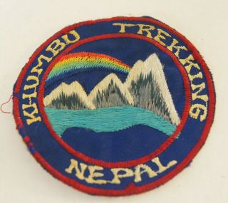 Trekking Nepal Himalayas Mt.  Everest Khumbu Vintage Embroidered Patch - 3 "