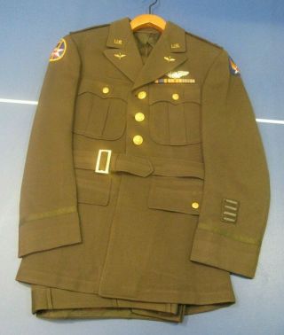 Wwii Us Army 7th Air Corp Pilots Uniform.  Named.  Wings & Insignia