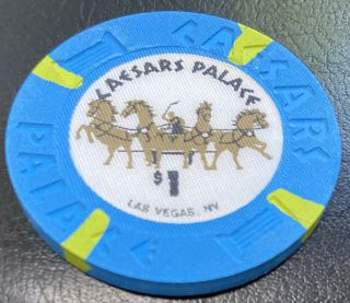 1993 Caesars Palace Las Vegas Nv $1 Chip - House Mold - Uncirculated