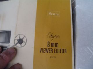 Vintage Sears 9391 8mm Film Viewer/Editor w Box and Packing. 2