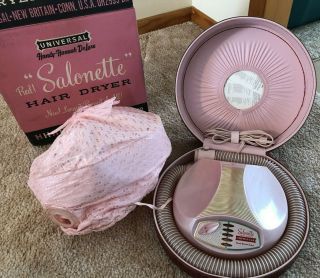 Vintage Universal Handy - Hannah Red Salonette Hair Dryer With Box