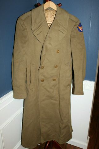 Early Ww2 U.  S.  Army Af Officer Melon Wool Uniform Coat W/felt Aaf Patch