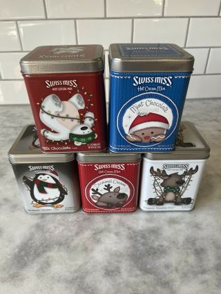 Swiss Miss Hot Cocoa Tins Only 5 Total Christmas Decor