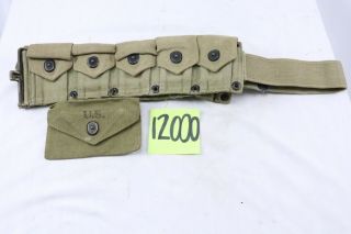 Wwii Us Army M1 Garand Ammo Belt With Medical Pouch