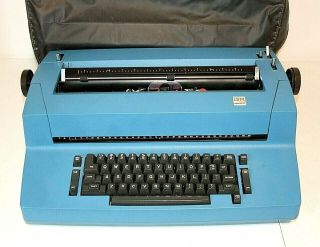 Vintage Ibm Correcting Selectric Ii Blue Electric Typewriter - Powers On,  As - Is