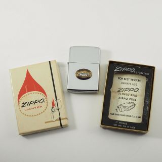 Vintage Zippo Lighter No 250 High Polish Wwii Inscribed W Box /g