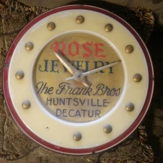 Vintage Neon Products Inc.  Clock Rose Jewelry Sign Alabama Decatur Huntsville