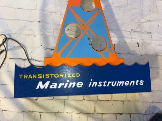 VINTAGE Transistorized MARINE Instruments BOAT DOCK Light House Buoys Sign Ad 3