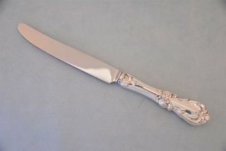 Reed & Barton Burgundy Sterling 9 - 1/8 " French Blade Hh Dinner Knife No Mono