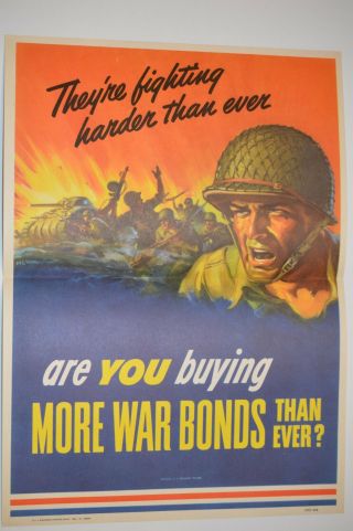 Ww2 War Bond Poster,  1943,  