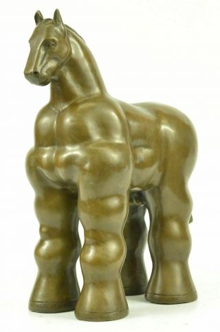 Trojan Horse Modern Bronze Sculpture By Fernando Botero 10 " X 10 "
