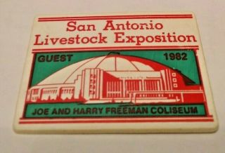 Vintage Collectible San Antonio Texas Livestock Exposition 1982 Guest Badge