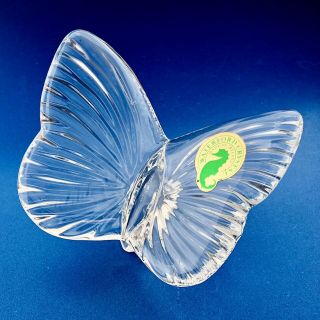 Vintage Waterford Crystal Butterfly Figurine Paperweight Sculpture