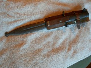 Swedish Model 1896 Mauser Rifle Bayonet W Scabbard & Leather Frog 1938