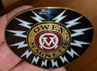 Owen Magnetic Automobile Radiator Badge Car Truck Emblem Hood Ornament Sign