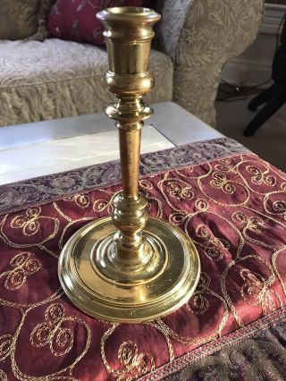 Vintage Brass Candlestick Virginia Metalcrafters Colonial Williamsburg Cw 16 - 2