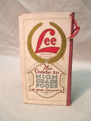 Vintage 1930s Lee Brand Want Book H D Lee Mercantile Salina Kansas Spice Tin.