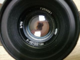 Vintage Russian Zenit - B 35mm Film SLR Camera & Helios - 44 - 2 2/58mm Lens,  Case 2
