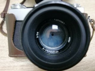 Vintage Russian Zenit - B 35mm Film SLR Camera & Helios - 44 - 2 2/58mm Lens,  Case 3