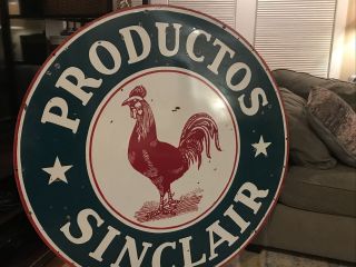 Sinclair Gas Oil Double Sided Porcelain Sign 48”