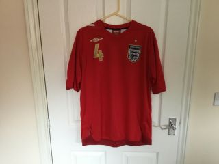 Vintage England World Cup 2006 - 2008 Away Football Shirt Steven Gerrard 4 Size Xl