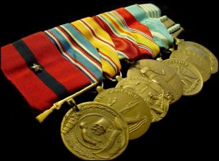Wwii Korea Us Marine Corps Usmc Medal Bar W/ Named Good Conduct & Campaign Medal