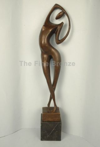 Bronze Sculpture Statue Figure Abstract Dancer Art Deco Modern Art