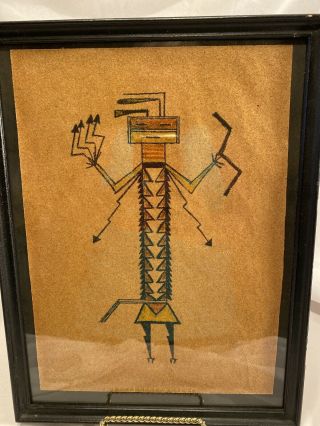 11” X 8” Vintage Navajo Sand Painting