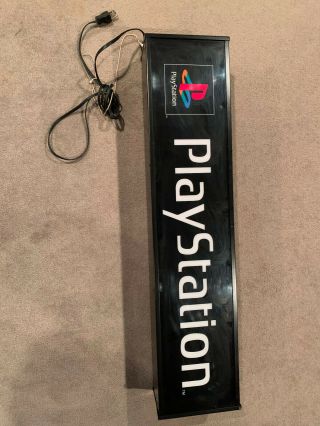 Sony Playstation Ps1 Rare Vintage Light Up Video Game Sign Great 36x8x5