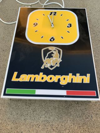 Lamborghini dealership illuminated sign Clock 2