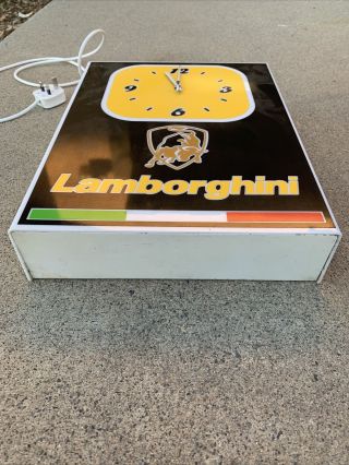 Lamborghini dealership illuminated sign Clock 3