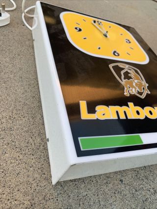 Lamborghini dealership illuminated sign Clock 5