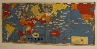 Ww2 Dated Events War Illustrated Map 20th Edition Poster 1944 Wwii Faribo Wool