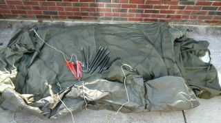 Us Army 2 - Man Mountain Tent 1964 Dated Same As Ww2