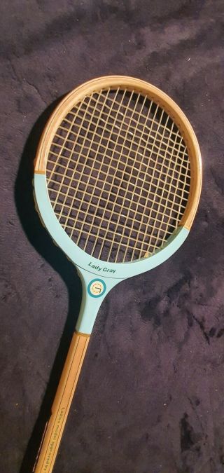 Grays Uk Old Stock Wood Vintage Squash Racquet Plastic Wrap On Grip