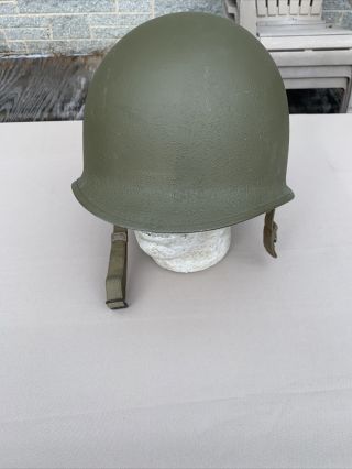 Ww2 Us Front Seam M1 Fixed Bail Helmet