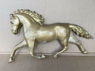Vintage Brass Horse Wall Hanging