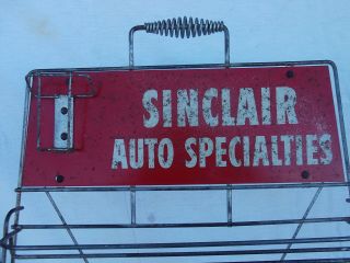 Vintage Sinclair Sign Rack Stand Display Oil Gas Station Pump Island