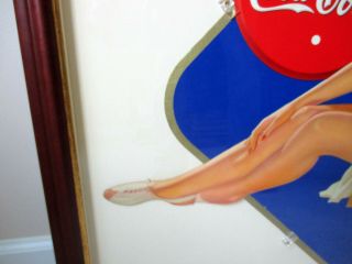 NOS 1940 Coca Cola Cardboard Lithograph Bathing Beauty Snyder & Black 5